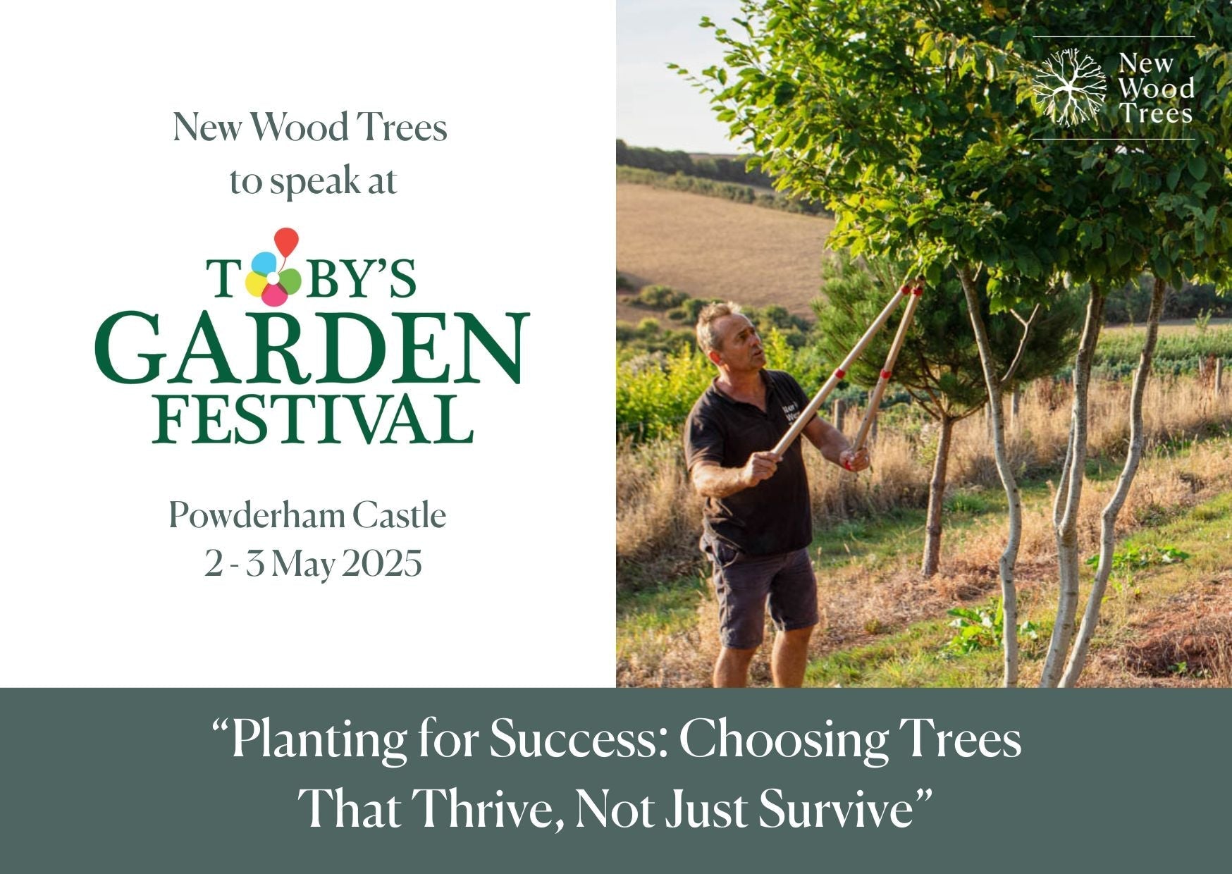 New Wood Trees to Speak at Toby's Garden Festival